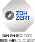 Das Bild zeigt das ZDH-ZERT Zertifikat DIN EN ISO 9001:2015